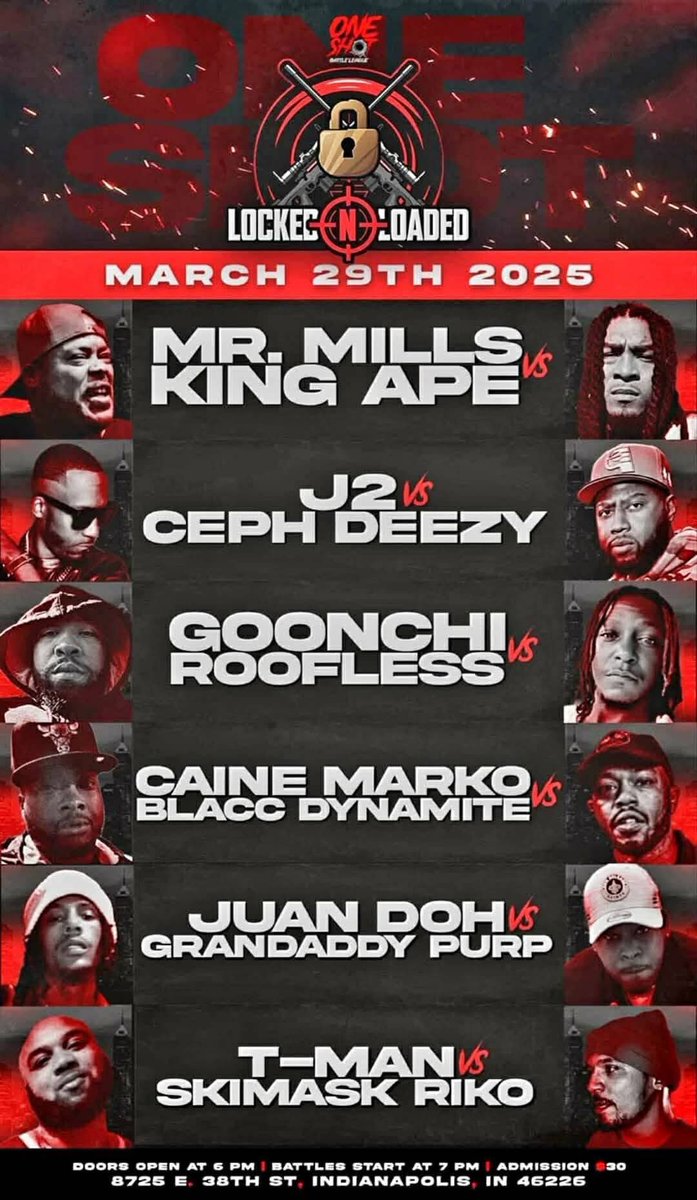 Follow me on Ig @4tanna4 to see these battles live 

S/o <a href="/extremebeme/">Extreme</a>  <a href="/Oneshotleague/">One Shot Battle League</a> 

Fire Indiana card  We going live @7:30