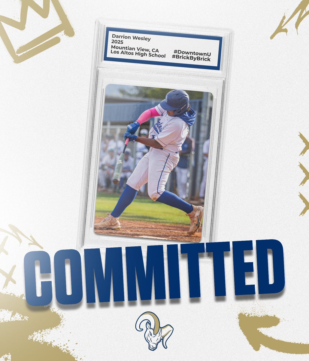 NCUBaseball's tweet photo. Added two more to the ‘25 class this week!

Darrion Wesley from Mountain View, CA @darrion_wesley 
Dante Wade from Mundelein, IL @DanteWa07604577 

#DowntownU #BrickByBrick 🐏⚾️🧱 https://t.co/pIpRij5iZu