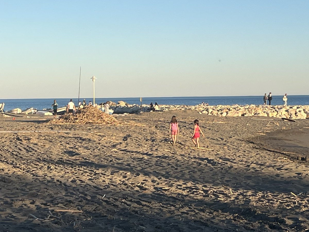 Después de más tres semanas lloviendo que han sabido a gloria, cuatro borrascas, casi 250 l/m2 en el mes de marzo, el sol vuelve a salir y la playa vuelve a cobrar vida con los montones de cañas que han arrastrado los arroyos.
