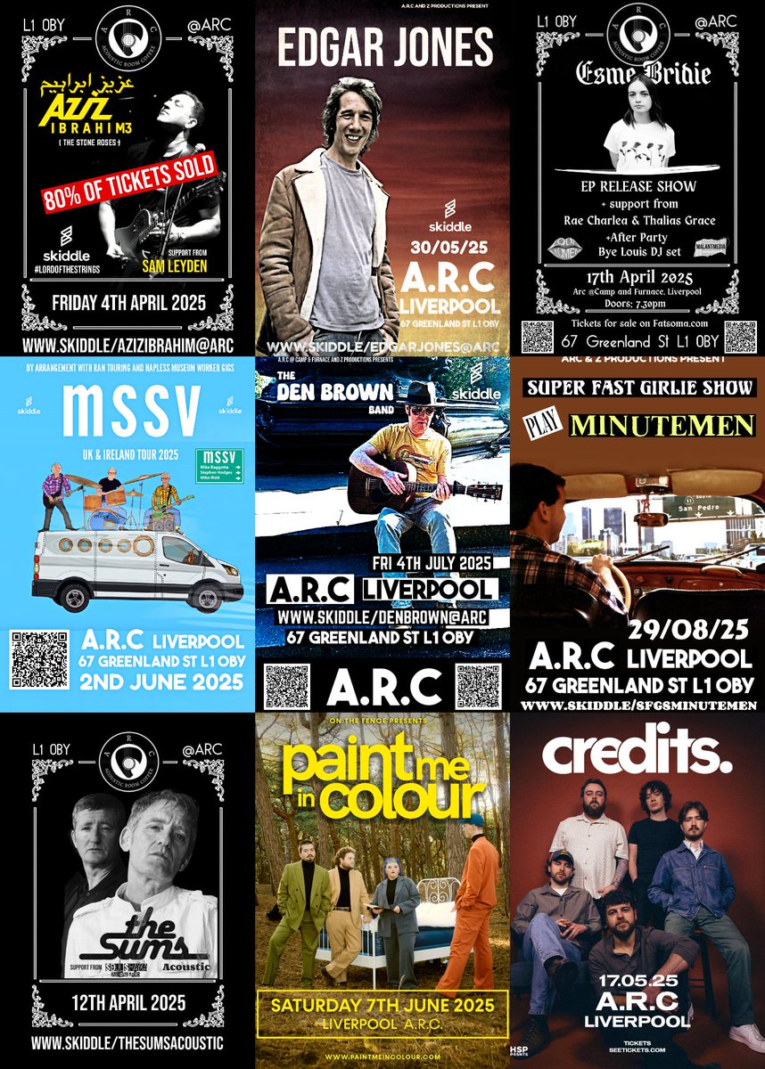 #ARCLiverpool
Just A Few Of The Upcoming Shows This Year @A_R_C_liverpool 
skiddle.com/whats-on/Liver…