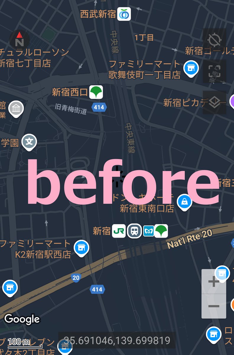 RktnCellMap's tweet image. 楽天電測【非公式】アプリ ver 1.7.0 リリースしました。
cellmap.rukihena.com/SearchRktnCell/

・ダークテーマでの地図の視認性向上

（偉そうな感じの改修内容ですが、普通の方法をやっと知ったので適用したというだけの話です）