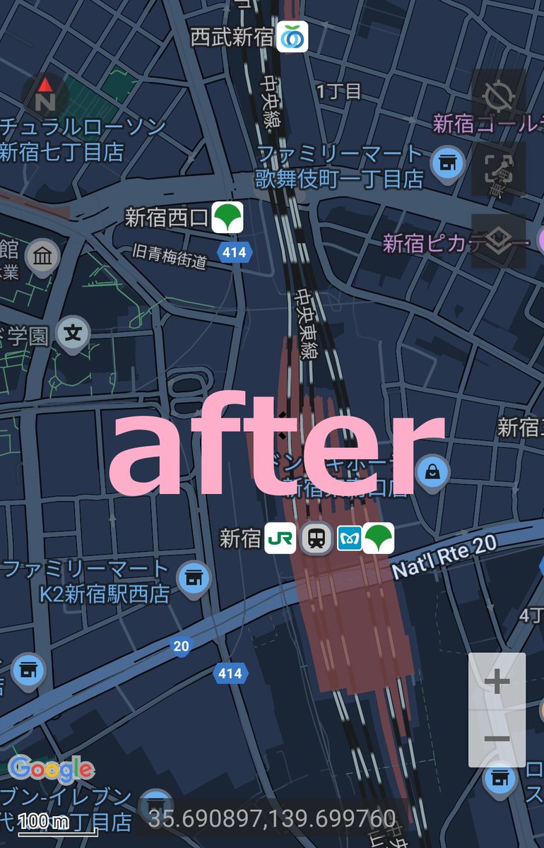 RktnCellMap's tweet image. 楽天電測【非公式】アプリ ver 1.7.0 リリースしました。
cellmap.rukihena.com/SearchRktnCell/

・ダークテーマでの地図の視認性向上

（偉そうな感じの改修内容ですが、普通の方法をやっと知ったので適用したというだけの話です）