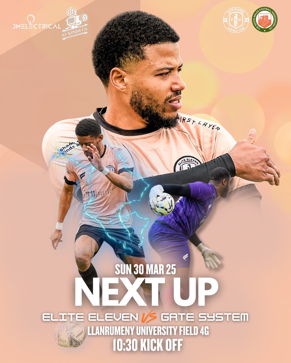NEXT UP 
Gate system 
‼️Tomorrow, the boys are preparing to face a very physical team, Cardiff Gate, in the SWFA Sunday Cup semi-final. As you all know, this is not going to be an easy task, but it will be a great showcase of skill and determination ⚽️

Come down ⚪️🚨