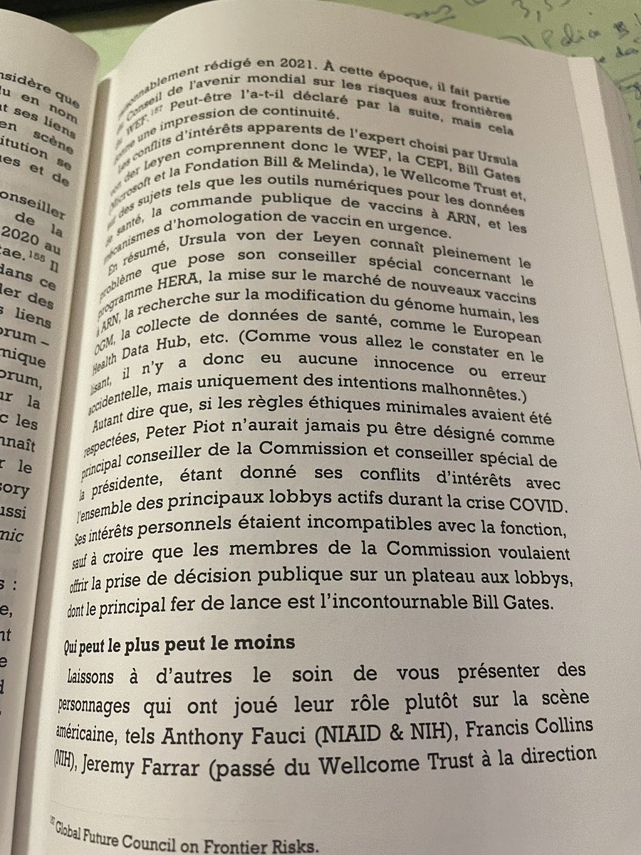 Où l’on apprend que von der Leyen a été au conseil de surveillance du WEF, a participé au  Bildenberg,
qu’elle nomme Peter Biot conseiller spécial Covid (conseiller personnel de Bill Gates, lié au WEF…)
✅La réalité est plus complotiste que je ne l’imaginai !
Sans oublier Mc