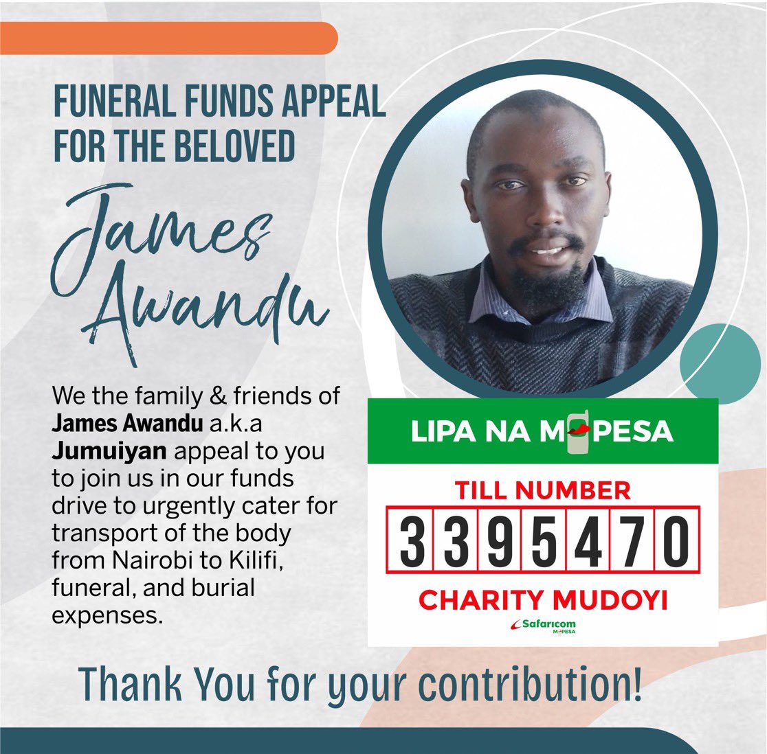 Ngulusumu Twitter let’s contribute for our fellow brother 🕊️