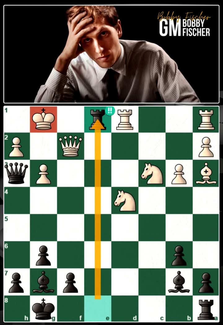 In 1963, 20-yr old Bobby Fischer pulled this legendary Rook Sacrifice to win the game against GM Robert Byrne!