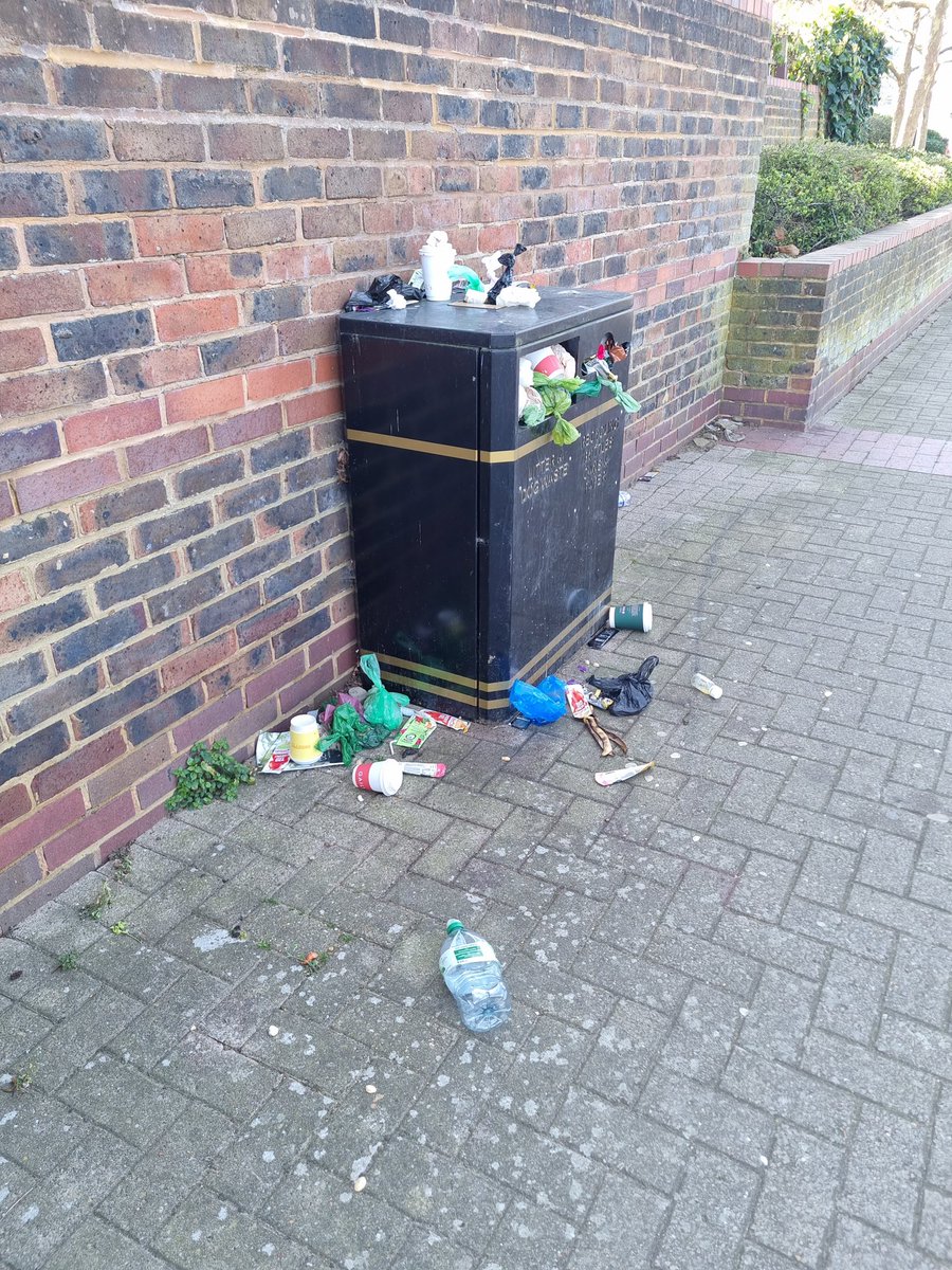 BatterseaBeach's tweet photo. @WBC_Help @wandbc Thank however, today again... EVERY single bin from Battersea Bridge to St Mary's Church Battersea - completely overflowing. All litter blowing into Thames and across the path... PLEASE can something regular be done! The bins after the Railway Bridge are all completely clear? https://t.co/76TKundECX