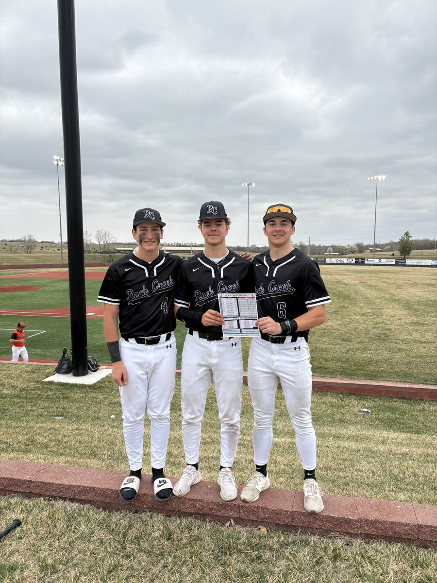 Rock Creek Baseball (@rockcreekbsbl) on Twitter photo Mustangs respond to yesterday’s loss to Hayden with a 7-0 win in the Sabetha Tournament over a solid Burlington team!
<a href="/Ryker_Zoeller/">Ryker</a> 6 IP, 0 runs, 3 hits, 6 K’s
<a href="/WyattWells_/">Wyatt Wells</a> IP, 0 runs, 0 hits, 3 K’s
<a href="/NoahValburg/">Noah Valburg</a> 3-3 Mustangs respond to yesterday’s loss to Hayden with a 7-0 win in the Sabetha Tournament over a solid Burlington team!
<a href="/Ryker_Zoeller/">Ryker</a> 6 IP, 0 runs, 3 hits, 6 K’s
<a href="/WyattWells_/">Wyatt Wells</a> IP, 0 runs, 0 hits, 3 K’s
<a href="/NoahValburg/">Noah Valburg</a> 3-3