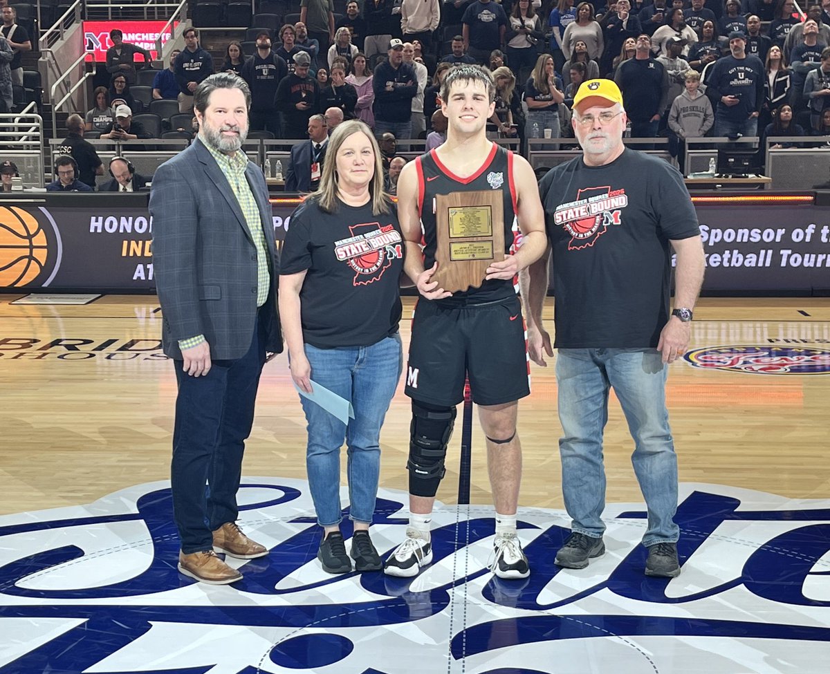 IHSAA (@ihsaa1) on Twitter photo Congratulations to Kaleb Kline of Manchester High School, the recipient of this yearโs Arthur L. Trester Mental Attitude Award for Class 2A Boys Basketball! ๐๐
Our thanks to presenting partner, the Indiana Pacers and Indiana Fever!
<a href="/Pacers/">Indiana Pacers</a> <a href="/IndianaFever/">Indiana Fever</a>
<a href="/squireathletics/">Manchester AD</a> Congratulations to Kaleb Kline of Manchester High School, the recipient of this yearโs Arthur L. Trester Mental Attitude Award for Class 2A Boys Basketball! ๐๐
Our thanks to presenting partner, the Indiana Pacers and Indiana Fever!
<a href="/Pacers/">Indiana Pacers</a> <a href="/IndianaFever/">Indiana Fever</a>
<a href="/squireathletics/">Manchester AD</a>