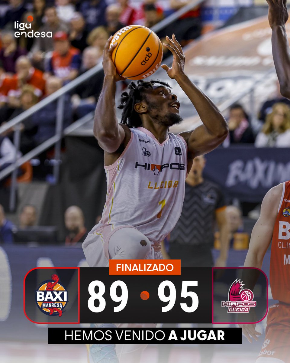 Liga Endesa (@acbcom) on Twitter photo Hiopos Lleida se lleva el derbi catalán en el Nou Congost ante BAXI Manresa.
8⃣9⃣ BAXI <a href="/BasquetManresa/">BAXI Manresa</a>
9⃣5⃣ Hiopos <a href="/flleida/">HIOPOS LLEIDA</a>
#LigaEndesa | #ConectaConTuPasión Hiopos Lleida se lleva el derbi catalán en el Nou Congost ante BAXI Manresa.
8⃣9⃣ BAXI <a href="/BasquetManresa/">BAXI Manresa</a>
9⃣5⃣ Hiopos <a href="/flleida/">HIOPOS LLEIDA</a>
#LigaEndesa | #ConectaConTuPasión