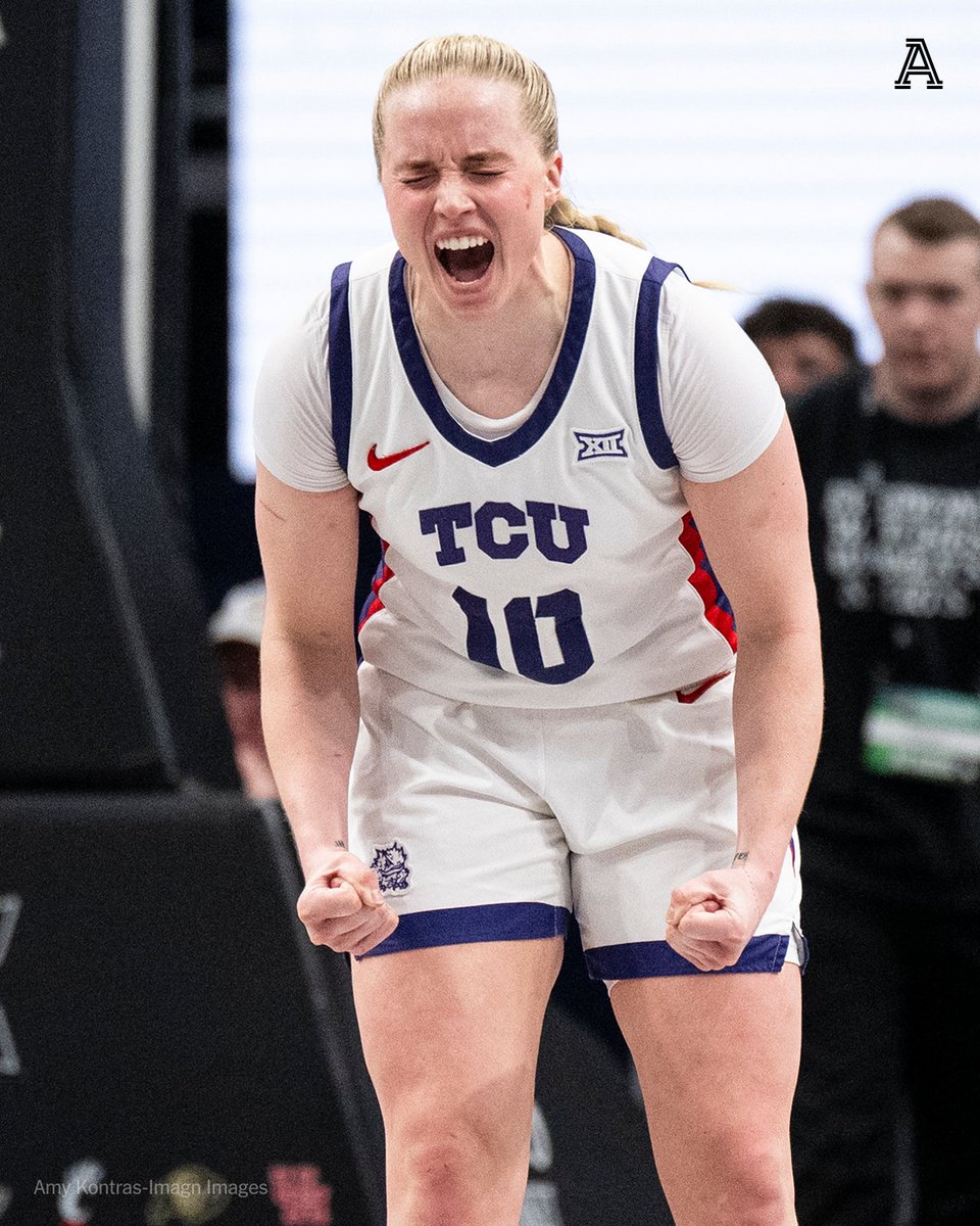 TCU's Hailey Van Lith becomes the first player in women's NCAA Tournament history to lead three different teams to the Elite Eight.

◽️26 PTS
◽️9 REB
◽️4 AST

The Horned Frogs knock off No. 3 seeded Notre Dame to make it out of the Sweet 16 for the first time in program history.