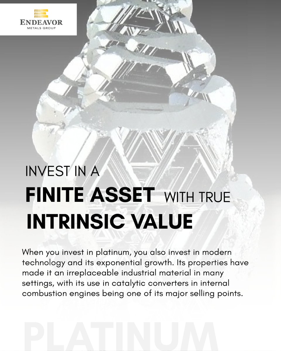 MetalsEndeavor's tweet photo. Platinum: Often overlooked, yet a powerhouse in the metals market.

Could it be your next smart investment? 

#preciousmetals #EndeavorMetalsGroup #EndeavorMetals #numismatics #numis #silverbar #gold #goldcoin #silvercoins #platinumcoin #platinumbar #silver #palladium https://t.co/PjW7fKhhYr