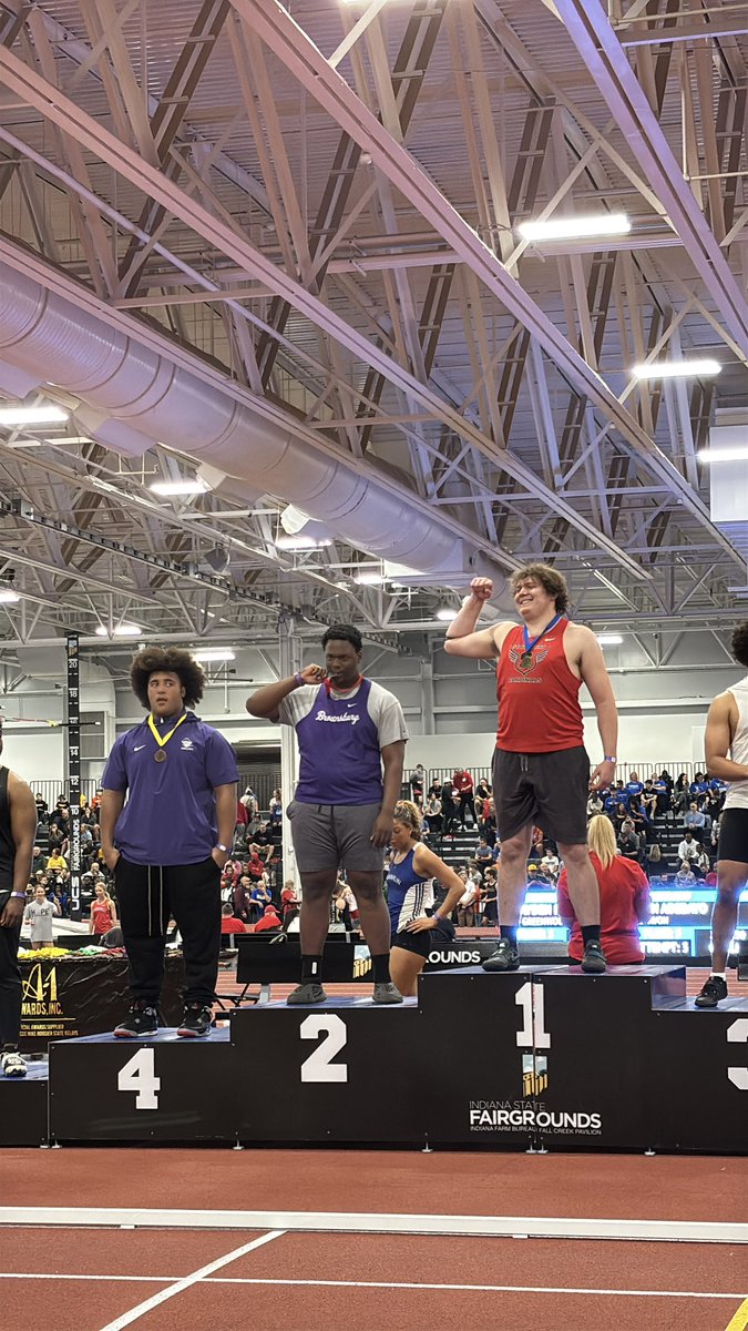 CoachDSmith32's tweet photo. HSR 2025 Indoor State Championships. @T0B1_S_7 Finished 2nd Place with a throw of 59’9” and New School Record! Great job and way to compete! @bhsdogs @coachpop27 https://t.co/weZxiMkd82
