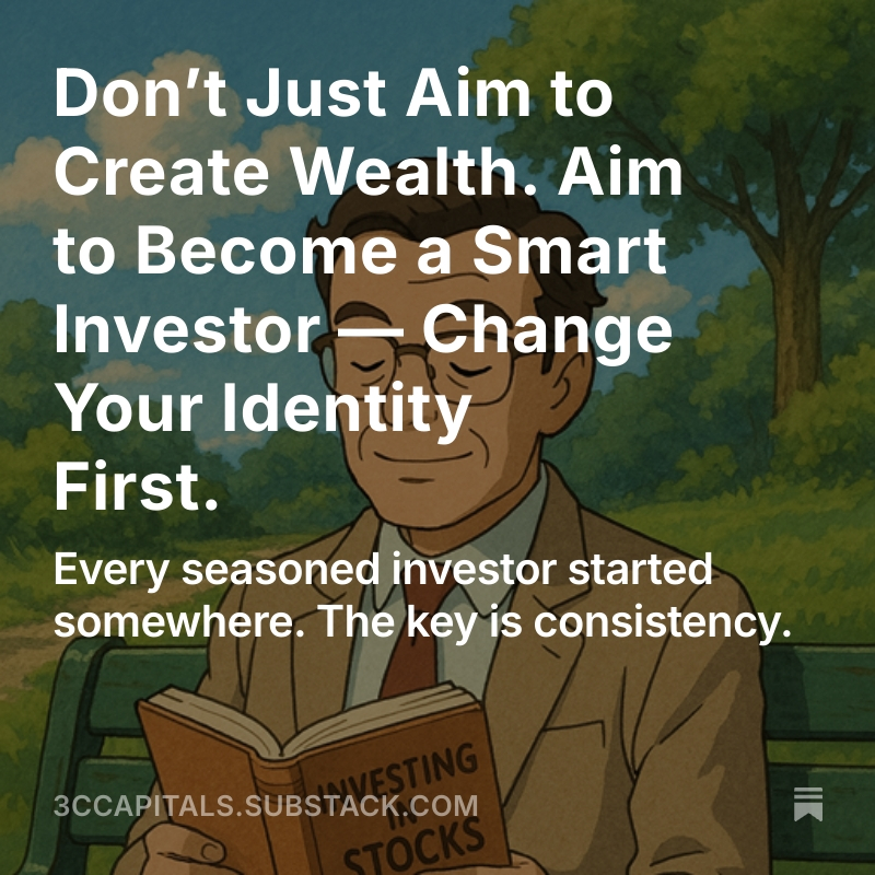 3Ccapitals's tweet photo. Don’t Just Aim to Create Wealth. Aim to Become a Smart Investor — Change Your Identity First., by @3Ccapitals https://t.co/UoybUmN7ea https://t.co/DJqJrhSpQj