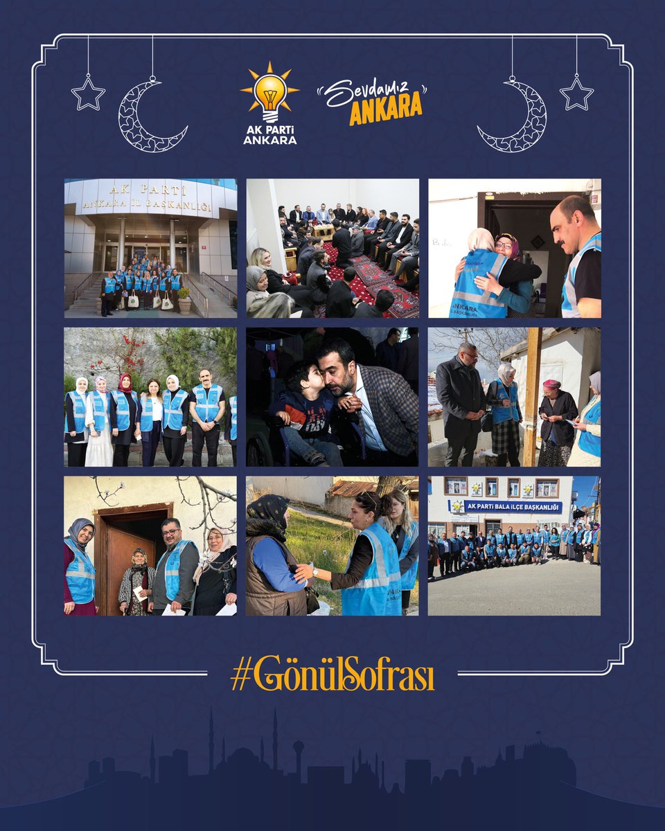Sevdamız Ankara diyerek Ramazan ayının bereketini 105.312 hane ziyaretiyle paylaştık.
<a href="/drbetulsayan/">Dr.Betül Sayan Kaya 🇹🇷</a> 
#GönülSofrası