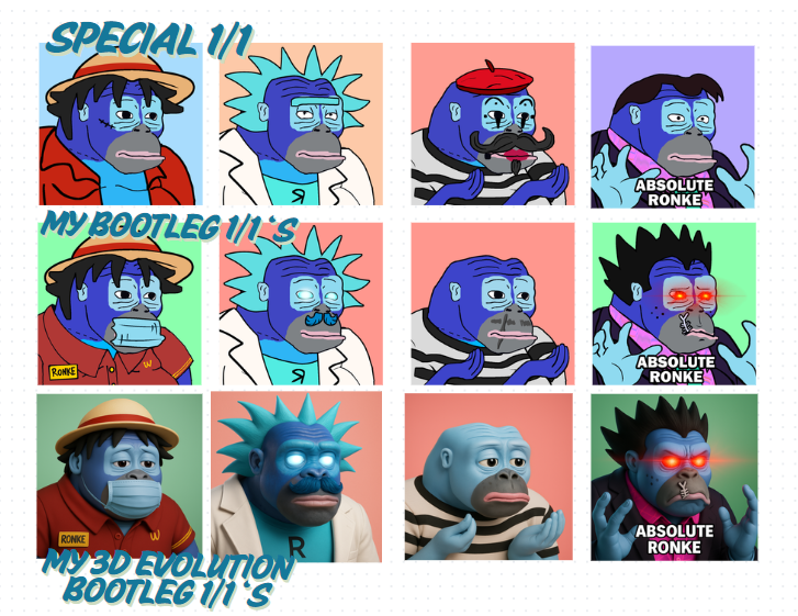 RonkeUpdates's tweet image. Join the movement. Turn your PFP Ronke into a 3D Evolution by taking the ultimate pill. 💊

💵Buy ronke 3D ronke pill evolution by:
🔥 Burning  69 $RONKE tokens

#RONKEFY 
#3DEvolution 
#PFPUpgrade