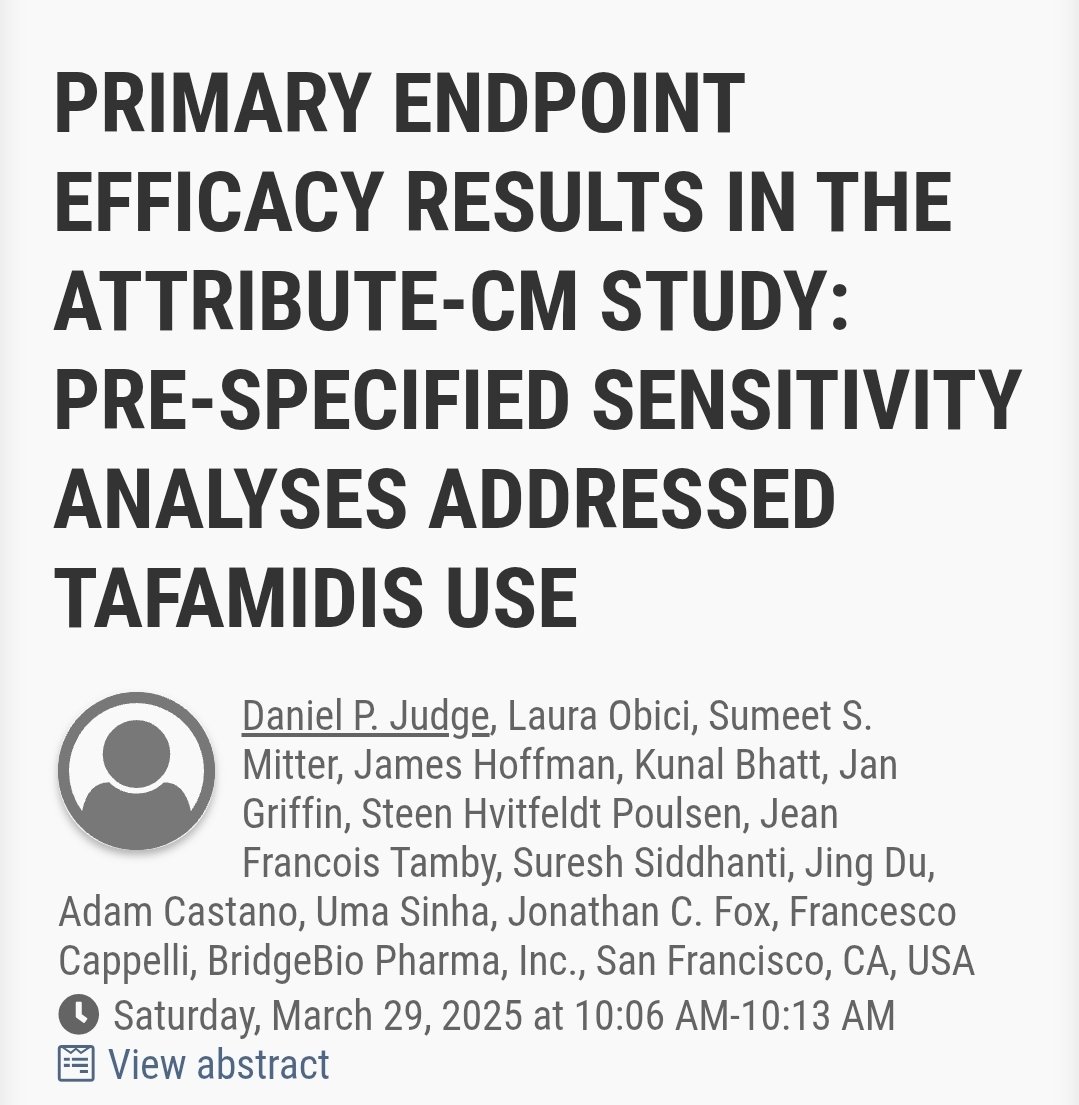 A further dive into the primary efficacy endpoint in ATTRibute-CM 
#ACC25 #CardioTwitter 
#MEDIQACC25