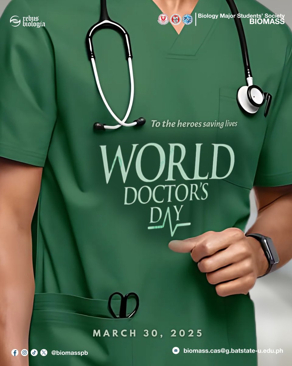 biomasspb's tweet photo. #RebusBiologia | World Doctor’s Day

Today, we celebrate more than a profession; we honor a calling. To the healers who fight battles unseen, who give without asking, and who stand strong so others don’t have to—this world is kinder because of you. 👨‍⚕️👩‍⚕️

#WorldDoctorDay
#BioMaSS https://t.co/fBBrV4cMqb