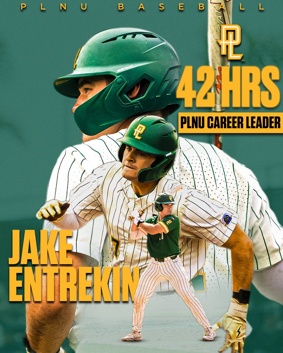 PLNU Sea Lions (@plnusealions) on Twitter photo Bow down to the new <a href="/PLNUBaseball/">PLNU Baseball</a> HR King π
Jake Entrekin hits the 4οΈβ£2οΈβ£nd home run of his Point Loma career to set a new program record.
#GoSeaLions Bow down to the new <a href="/PLNUBaseball/">PLNU Baseball</a> HR King π
Jake Entrekin hits the 4οΈβ£2οΈβ£nd home run of his Point Loma career to set a new program record.
#GoSeaLions