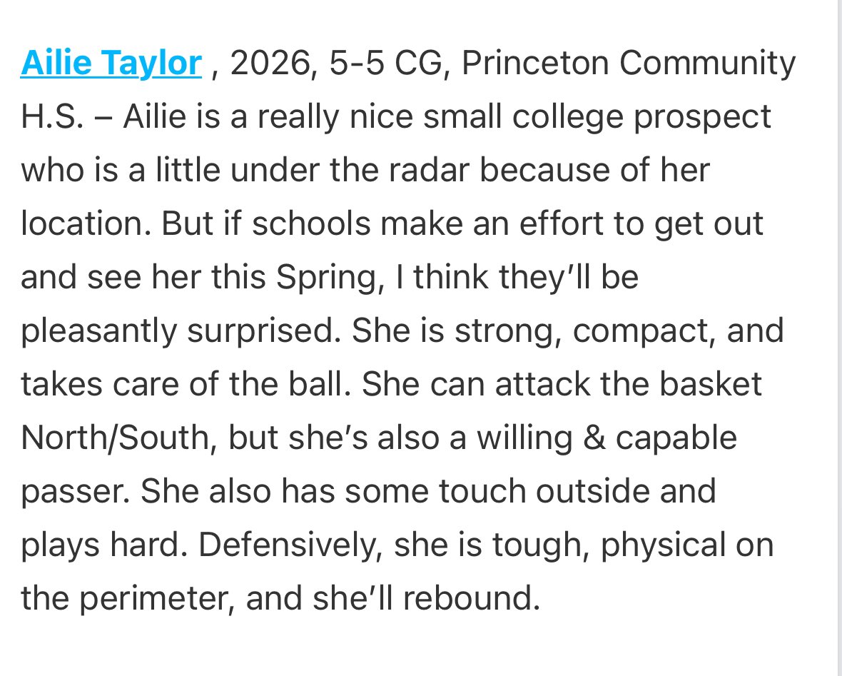 Ailie Taylor (@ailiedtaylor) on Twitter photo Thank you for the write up <a href="/PGHIndiana/">Prep Girls Hoops Indiana</a>!
<a href="/InPrideBBClub/">Indiana Pride Basketball</a> <a href="/InPrideAttack/">In Pride Attack 17u</a> Thank you for the write up <a href="/PGHIndiana/">Prep Girls Hoops Indiana</a>!
<a href="/InPrideBBClub/">Indiana Pride Basketball</a> <a href="/InPrideAttack/">In Pride Attack 17u</a>