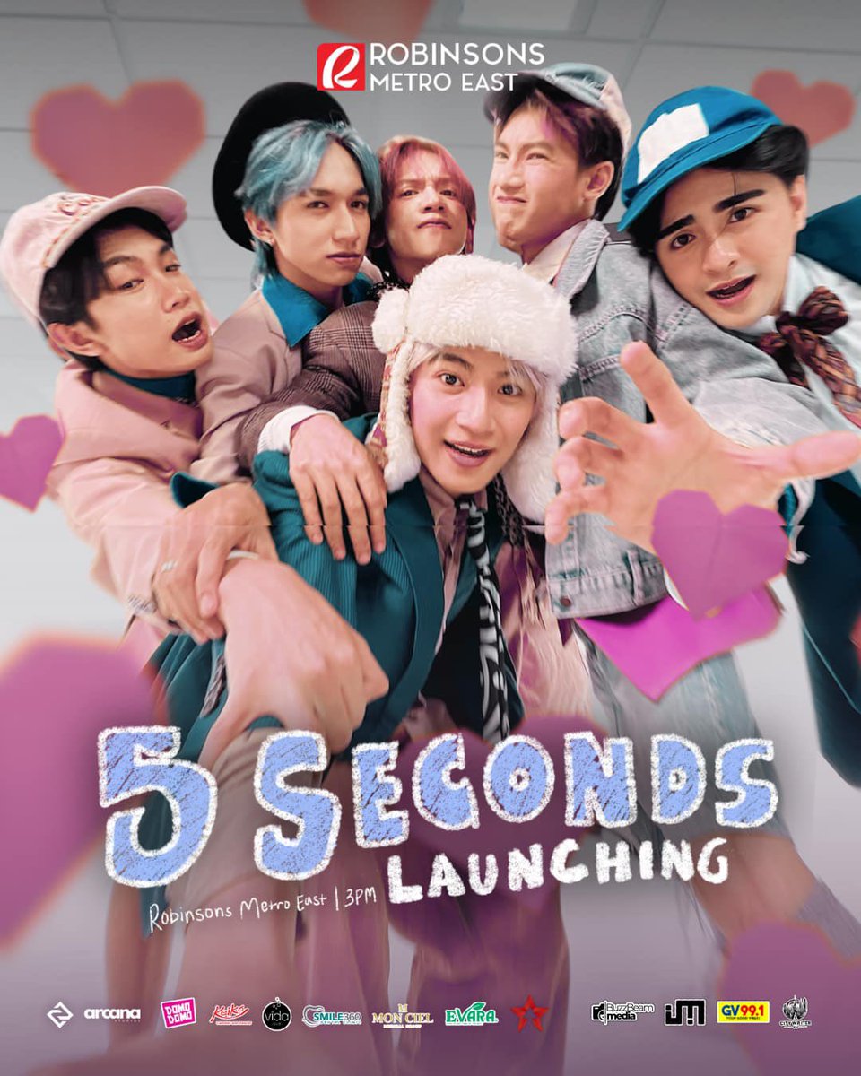DDAY! 5 Seconds Showcase! See you everyone later 3pm at Robinsons Metro East! Bawal maging clumsy!