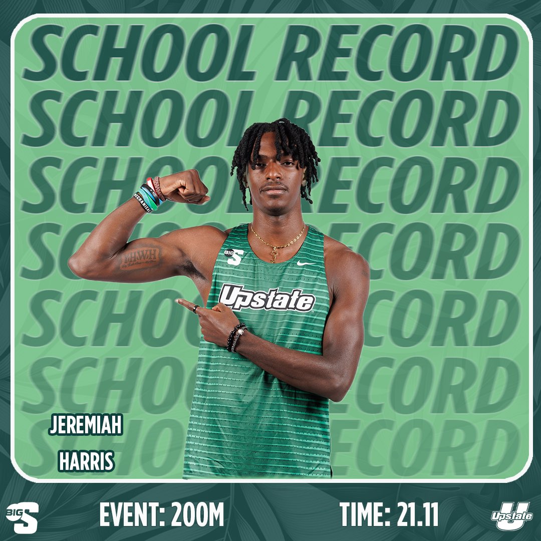 Jeremiah Harris goes 𝒃𝒂𝒄𝒌 𝒕𝒐 𝒃𝒂𝒄𝒌 for setting school records in the men’s 200m! He broke his previous school record at the Davidson Relays today!

#SpartanArmy ⚔️