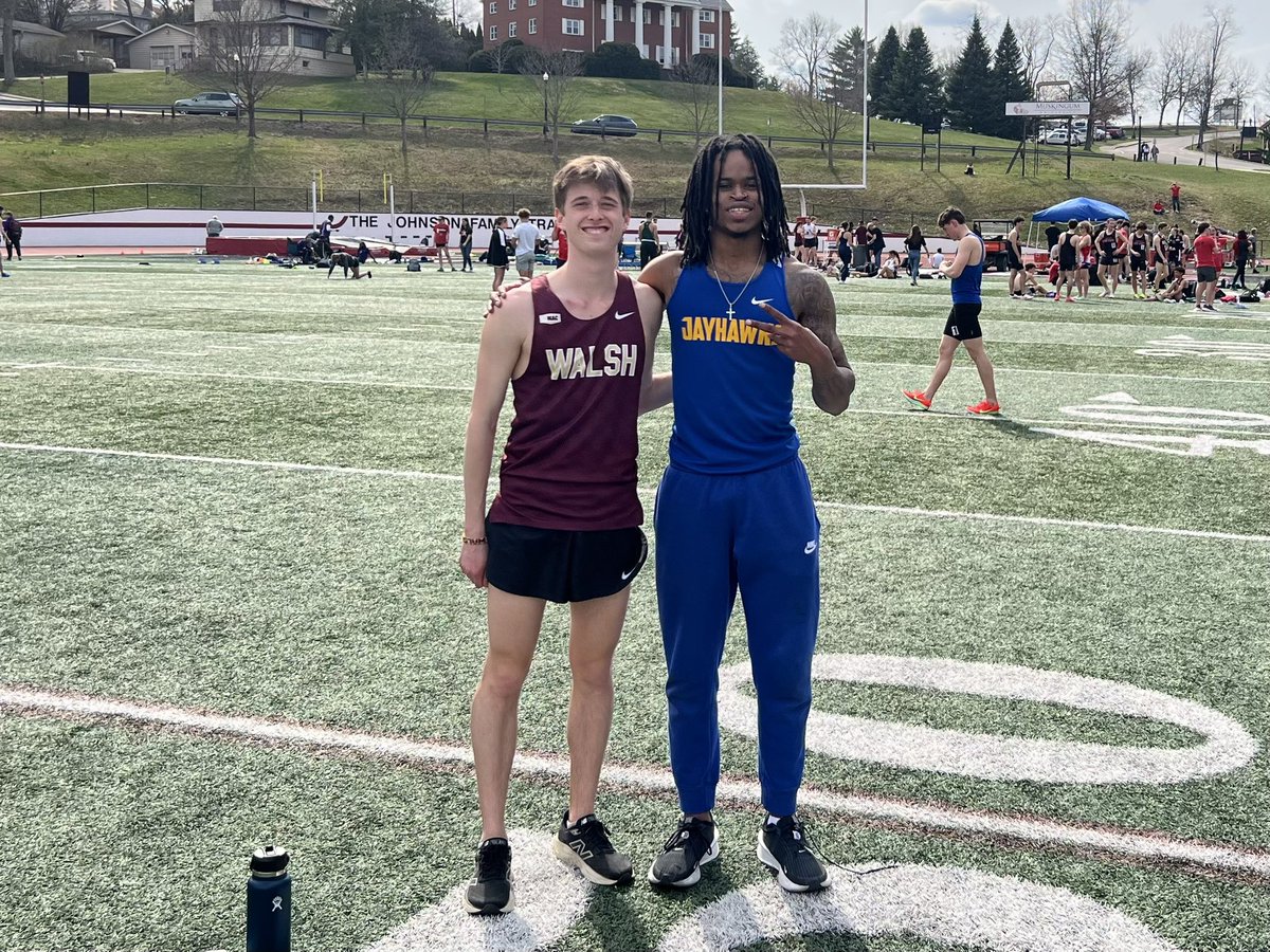 Stow grads Seth Macura (2021) and Bryce Turner (2022) met up at the Amy Adams Invitational at Muskingum today! Bryce won the 400 and 4x400 while Seth placed 3rd in the 5k. Also at the meet was 2022 grad Sam Fobean who placed 2nd in the women’s 1500! #StrongerTogether #SpeedKills