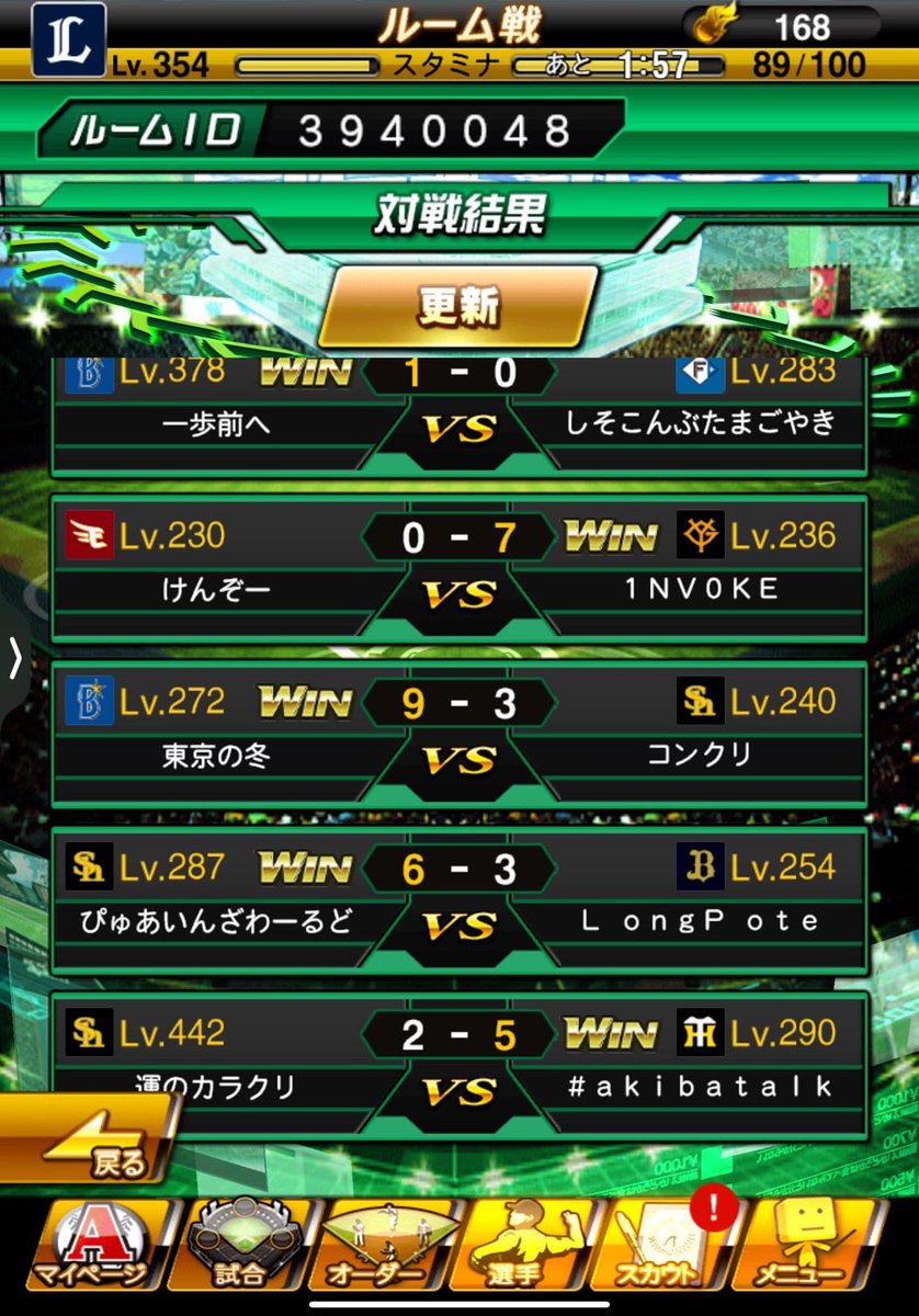 先日は<a href="/Stark_0101_vax/">Stark</a> 様と対抗戦を行いました！
2-3でStark様の勝利です！
序盤は優勢だったものの勢いに乗れずに相手に飲まれる展開となりました😭😭
ありがとうございました😊