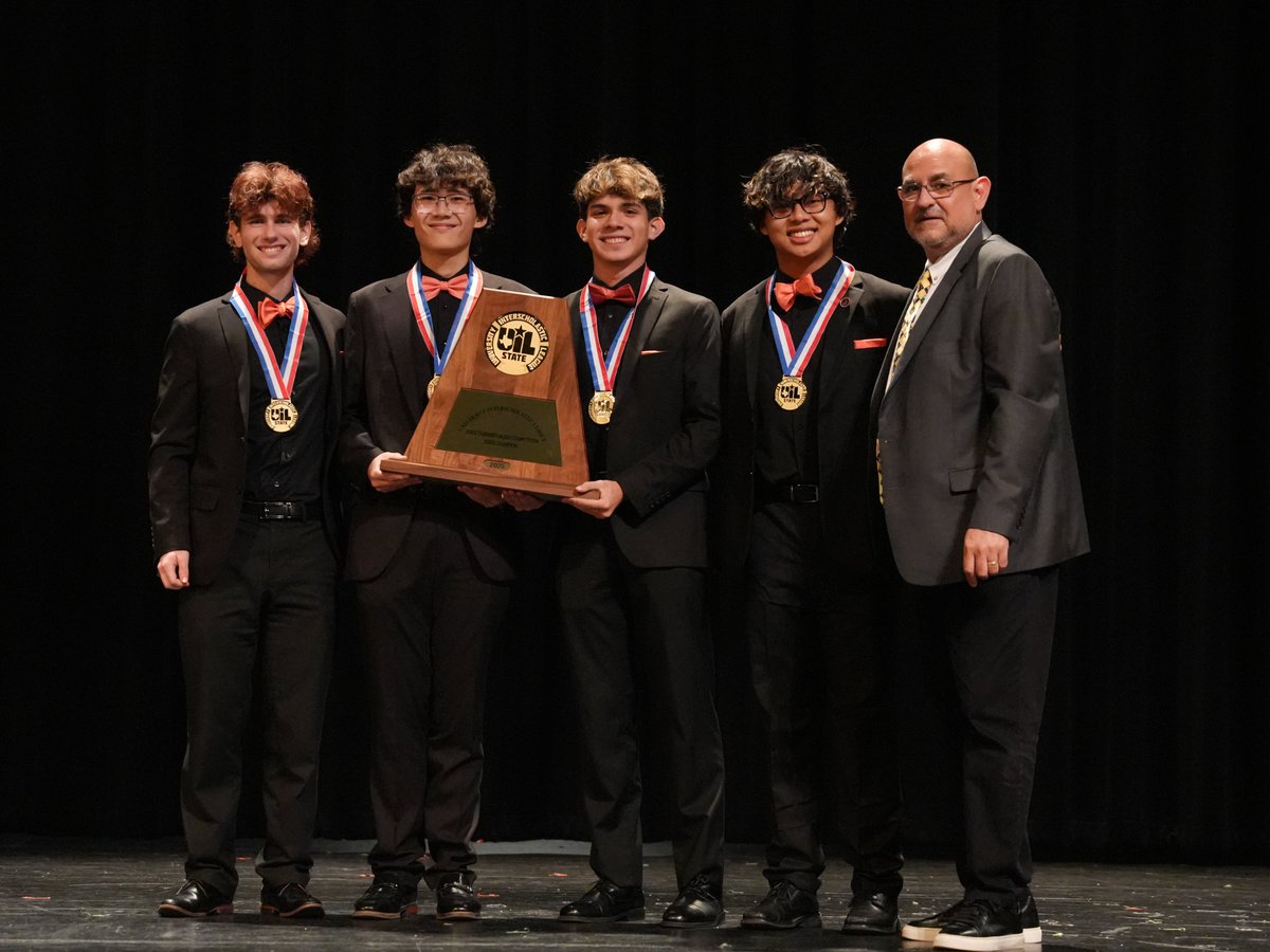 Congrats to the Quid Nunc ensemble of San Antonio Reagan HS, the 2024-2025 #UILState Instrumental Chamber Music, Winds Division State Champions! 🏆

🥈 Viridi Atrium (Katy Taylor)
🥉 Saxophone Quartet (Laredo United)

Final Results ➡️ bit.ly/4l7EEhN