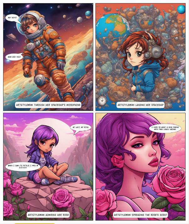 MimiSuea's tweet image. Hey, space fans! 🚀 ArtStyleMimi #437 travels planets but always returns to her asteroid—her favorite rose waits there. A symbol of love in the void. Ready to meet this star-hopper? Let’s go! ✨🌹 #SpaceGangster #ThreadStart  )🤩