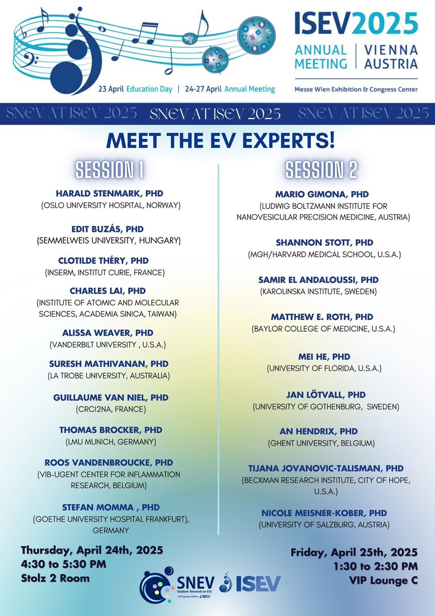 ISEV 2025 in Vienna! Great location, great people, and great topics. Hope to see you all!🤝🙌#ISEV #Exosomes