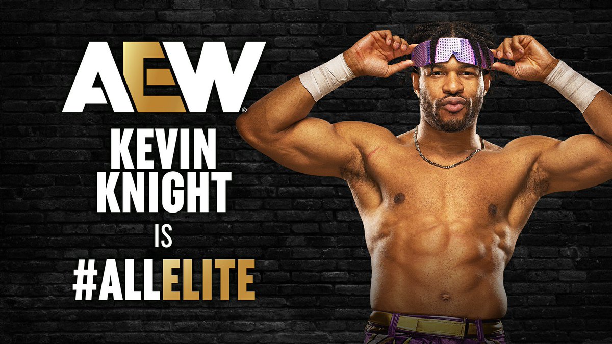 AEW_jp's tweet photo. ケビン・ナイトが正式に #AEW の一員になりました。
ようこそチームへ。

@Jet2Flyy https://t.co/qI6szQ0FJy