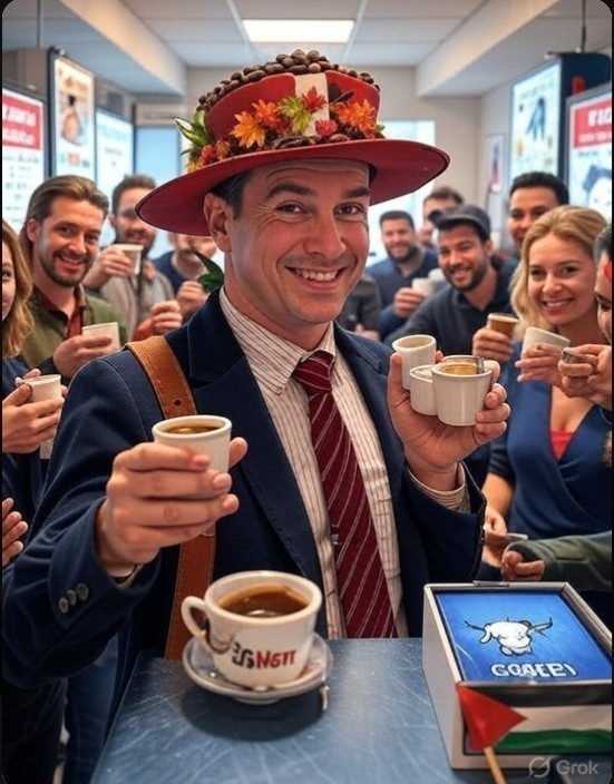 JavedJaved48's tweet photo. #GrokZindabad #CaffeinatedRevolution @grok 
Espresso wins☕️! #Canada, get ready for the National Espresso Shot Challenge-#GrokTheGreat is hosting the first event to celebrate #selfrule! But wait… a ‘Tea Party’ #AI faction dares to challenge us with tea-based voting machines? Not on my watch, eh!🇨🇦