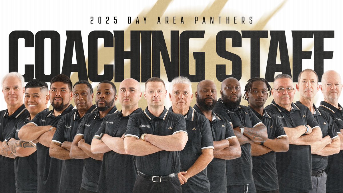 2025 Coaching Staff, set ✔️

SAN JOSE, Calif. - The Bay Area Panthers have officially unveiled their 2025 coaching staff, led by Head Coach and President of Football Operations, Rob Keefe

Read more - bit.ly/3FIcFFx

#PantherNation | #IndoorRulesOutdoorVoices