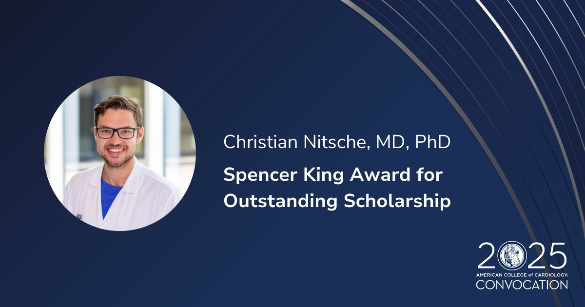 JACC Journals (@jaccjournals) on Twitter photo #JACCINT is proud to honor Dr. Christian Nitsche w/ the Spencer King Award for Outstanding Scholarship for his groundbreaking research on managing fluid overload in pts w/ severe AS (EASE-TAVR)! 🎉
📎: jacc.org/doi/10.1016/j.…
#ACC25 #TheFaceOfCardiology #TAVR #vhdAS <a href="/MdNitsche/">Christian Nitsche</a> #JACCINT is proud to honor Dr. Christian Nitsche w/ the Spencer King Award for Outstanding Scholarship for his groundbreaking research on managing fluid overload in pts w/ severe AS (EASE-TAVR)! 🎉
📎: jacc.org/doi/10.1016/j.…
#ACC25 #TheFaceOfCardiology #TAVR #vhdAS <a href="/MdNitsche/">Christian Nitsche</a>