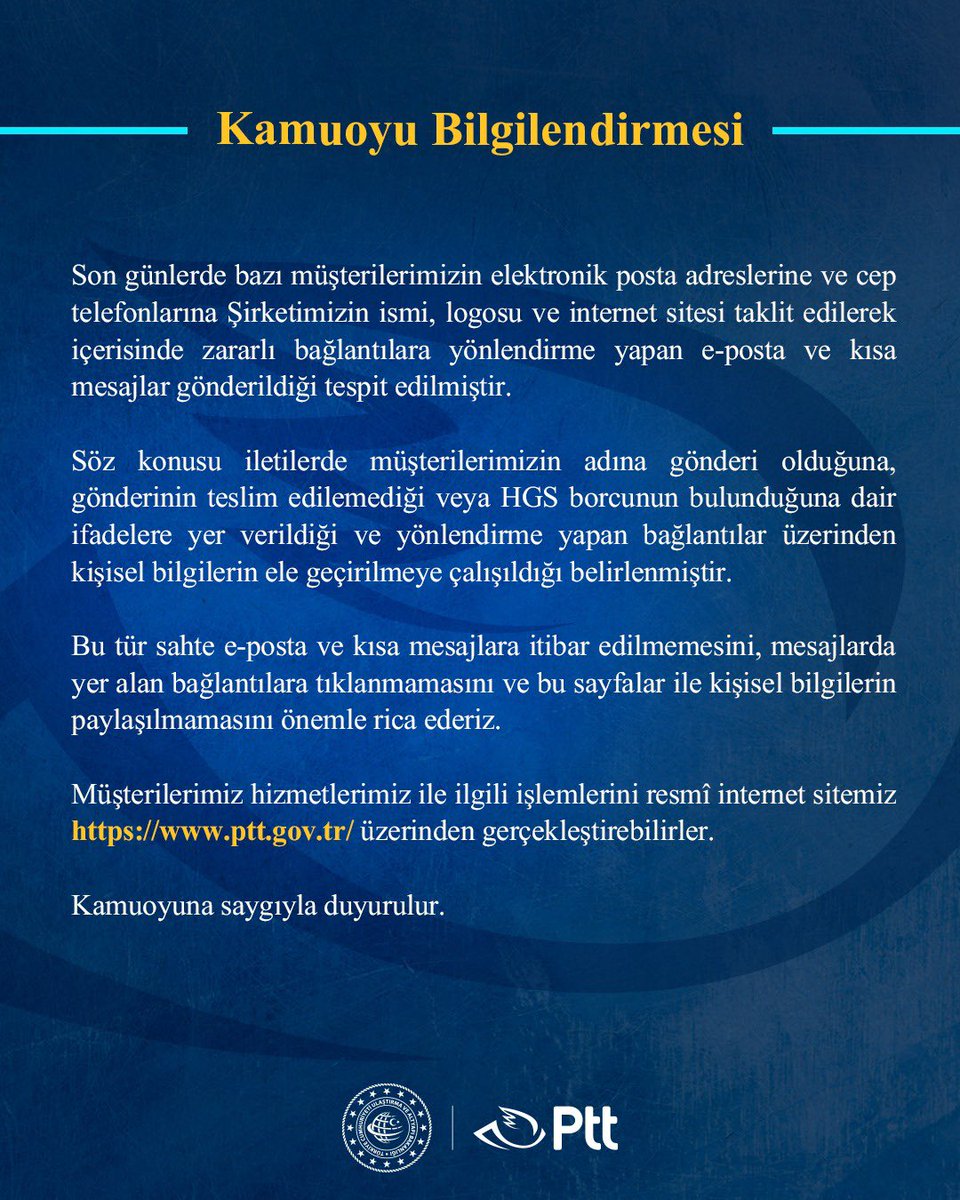 Kamuoyu Bilgilendirmesi