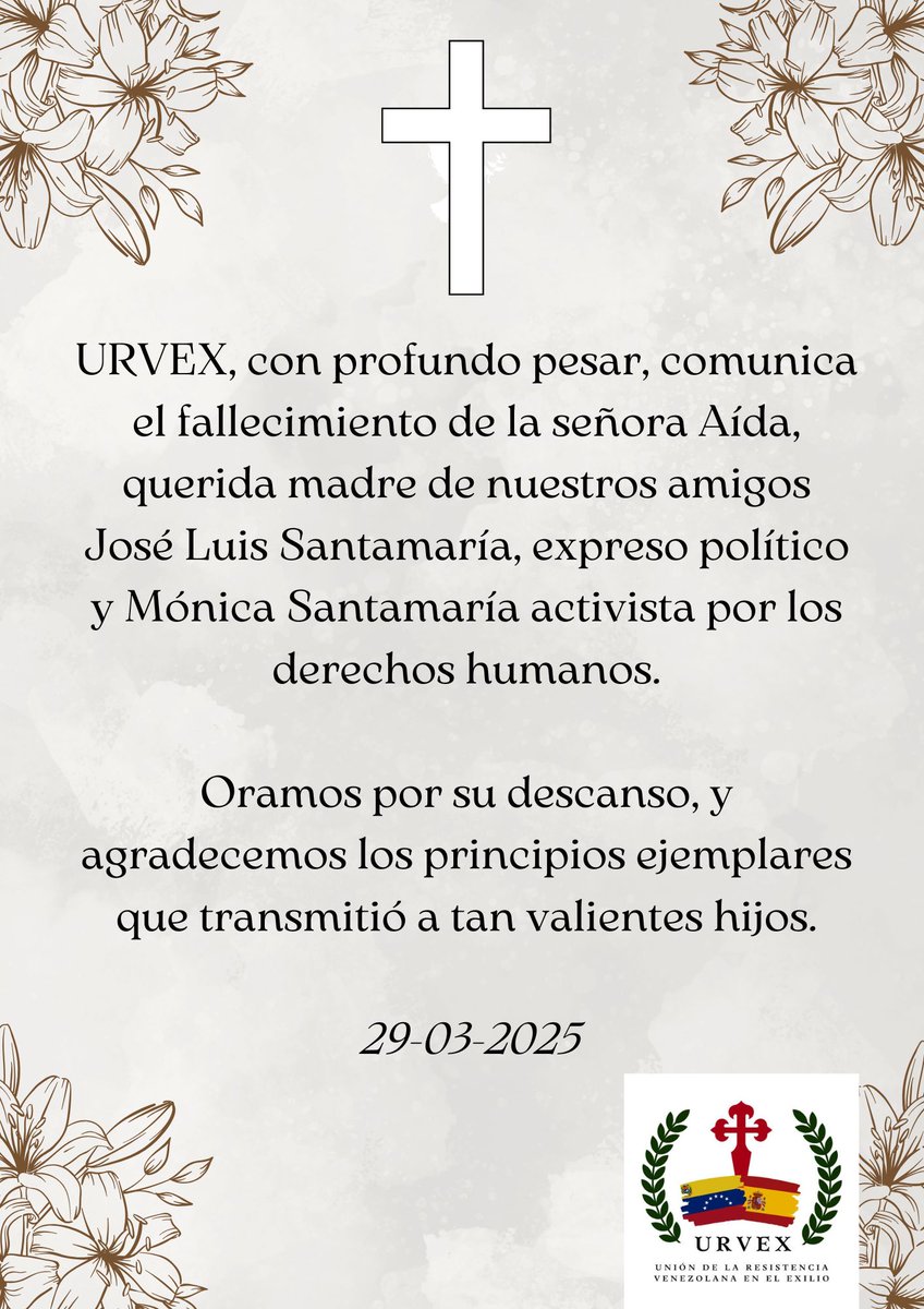 En honor a la señora Aída, descanse en paz. #URVEX