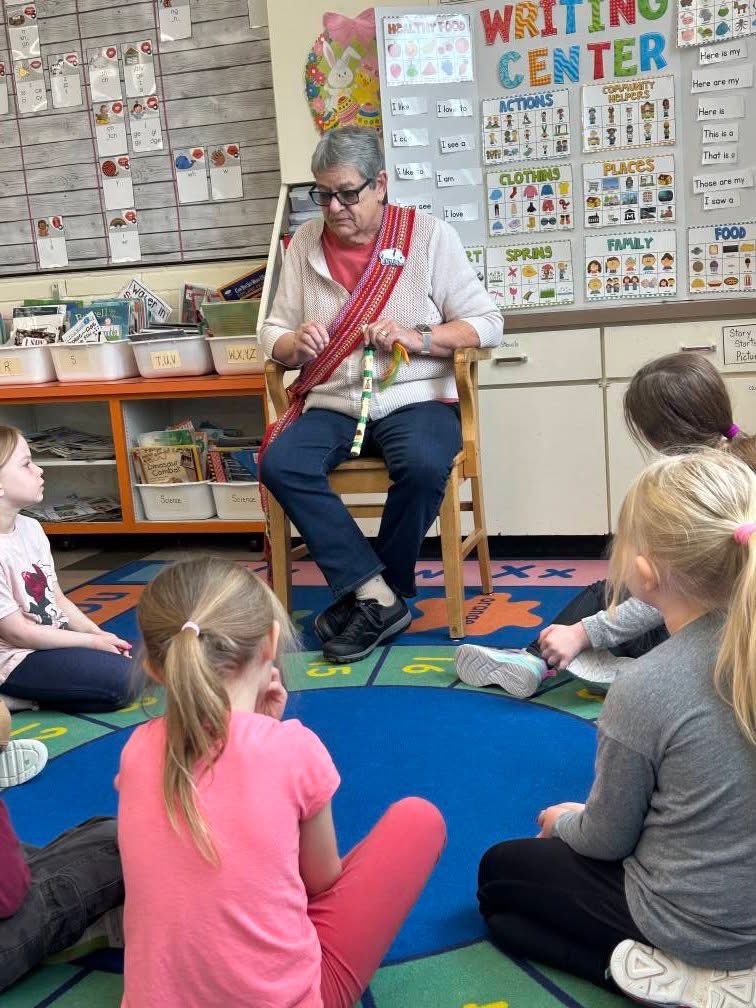 We had the privilege of having the Kohkums join this week.  They shared their passion and knowledge of Metis culture and history with all the classes.  Created talking sticks, medicine bags, parfleche, beading and more! We appreciate the Kohkums and Indigenous content learned.