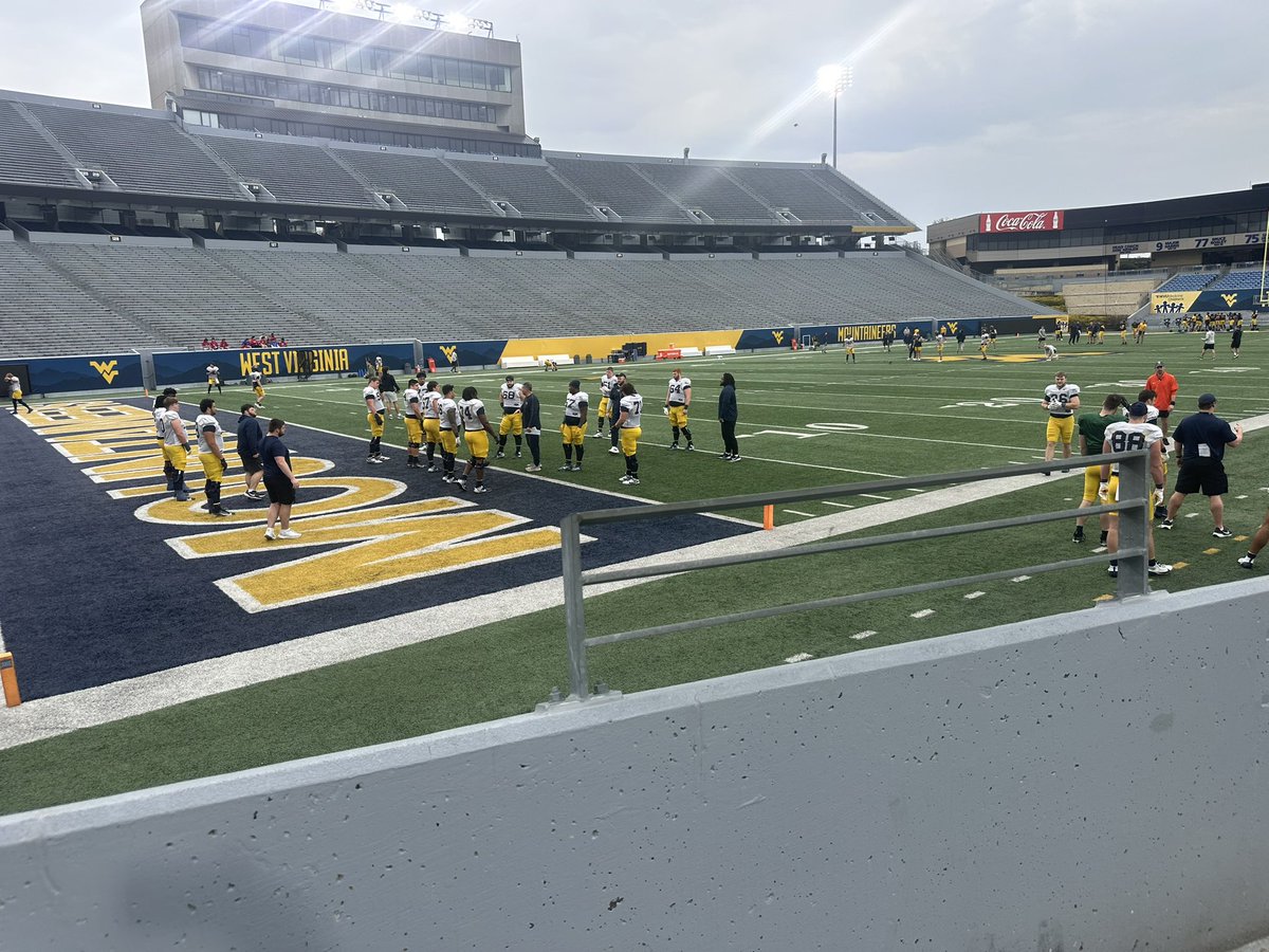 A few of our Flying Eagles invited to WVU to watch practice today. Let’s Go!🏈