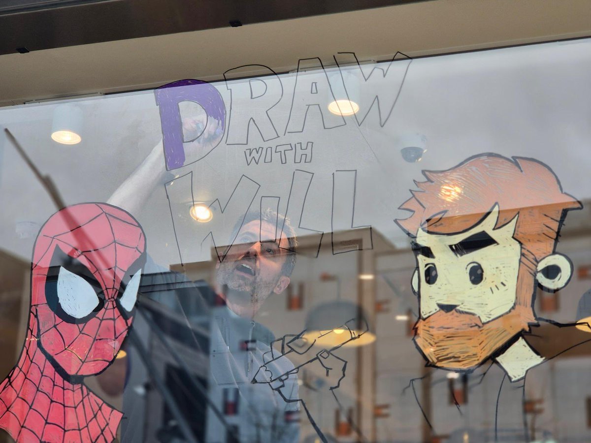 GillHessLtd's tweet photo. What a great day, Window and Event! @easons #Cork @WillSliney @simonkids_UK #DrawWithWill https://t.co/5leQQTR5WN