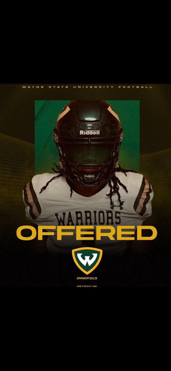After a great visit and talk with <a href="/REALWHEAT6/">Tyrone Wheatley</a> I am blessed to receive an offer from Wayne State University <a href="/LEADPrepAcad/">LEAD Prep Academy Kings</a> <a href="/LegacyLouAdams/">Louis Adams</a> <a href="/DenardX/">Denard Robinson</a> <a href="/FigurskiAD/">Eric Figurski</a>