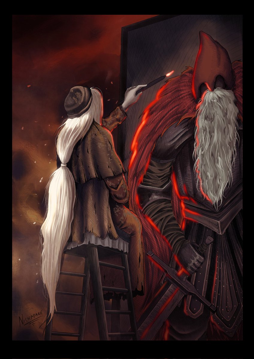 MadeNick's tweet image. Tremendo palizote que me he metido con este dibujito, que os parece? #darksouls #darksouls3 #Bloodborne