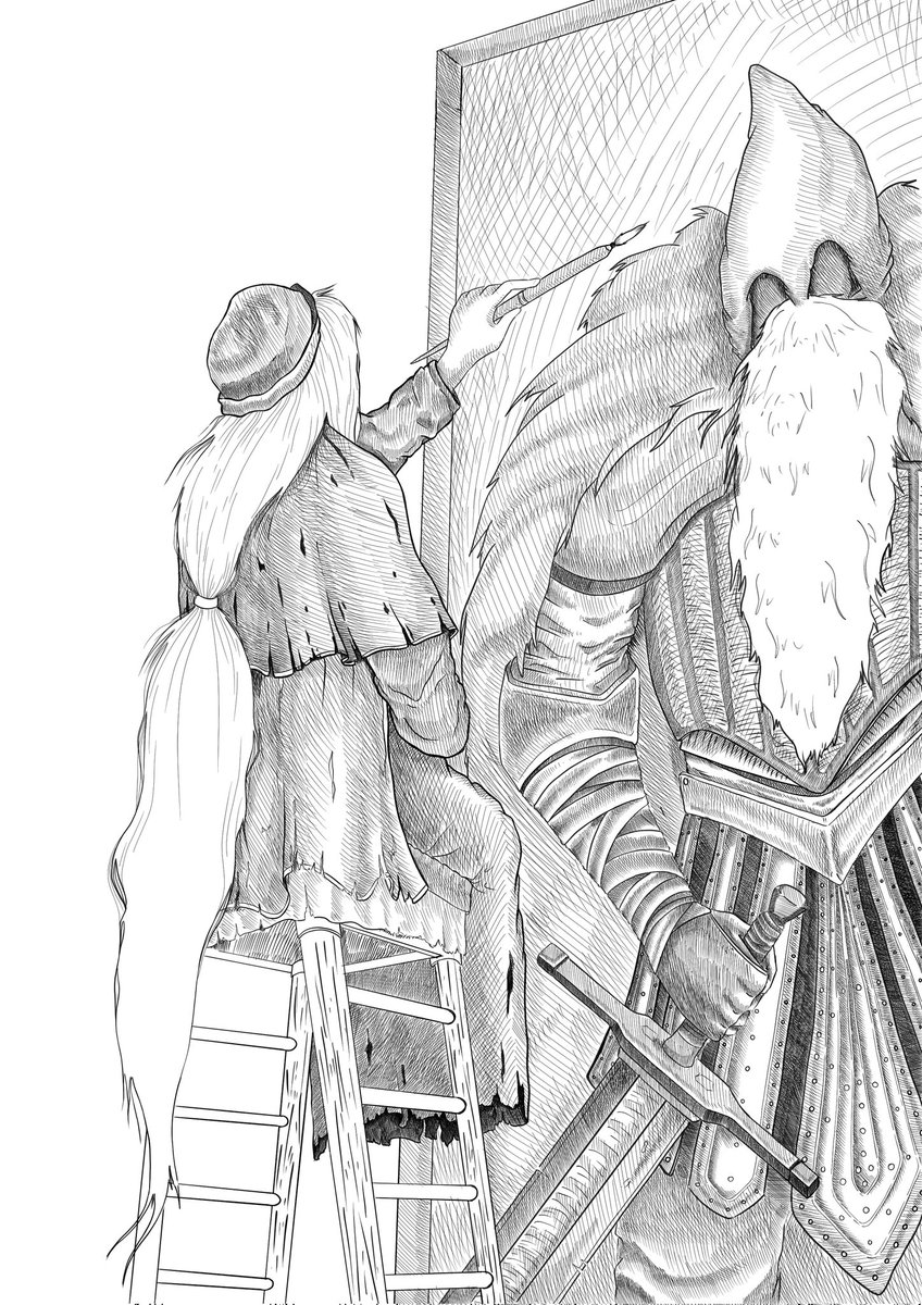 MadeNick's tweet image. Tremendo palizote que me he metido con este dibujito, que os parece? #darksouls #darksouls3 #Bloodborne