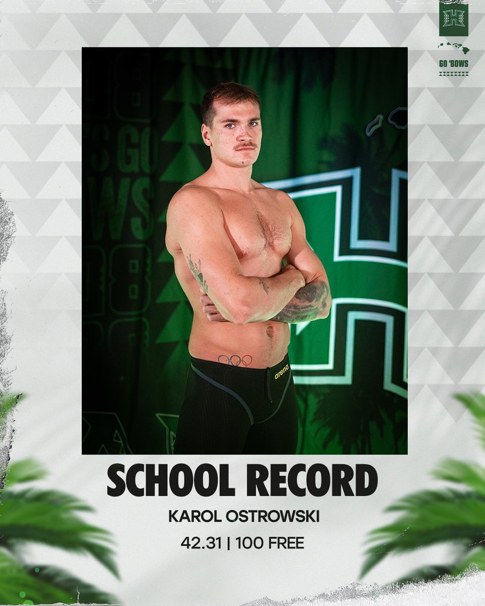 RECORD SHATTERED‼️

Karol Ostrowski set a new UH Record in the 100 free prelims at the NCAA Championships with a time of 42.31! 🔥

#GoBows