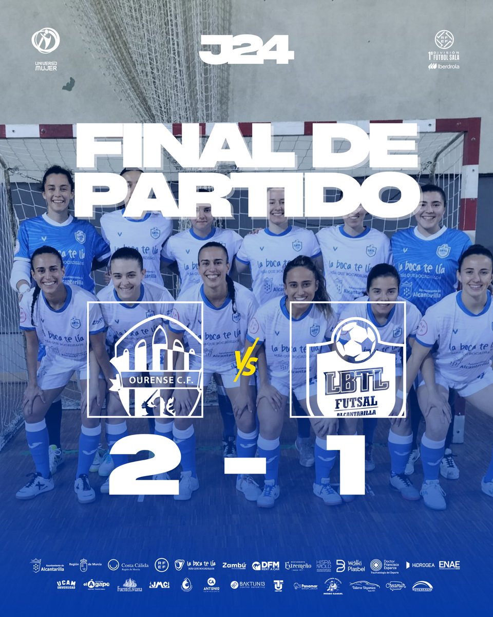 🔚 Final de la jornada 24

Ourense Ontime 2
La Boca Te Lía Futsal Alcantarilla 1

#blueeagles #partido #futbolsala #futbolsalafemenino #primeraiberdrolafs #nuestromomento #lbtl #lbtlfutsal #lbtlfutsalalcantarilla #alcantarilla #murcia