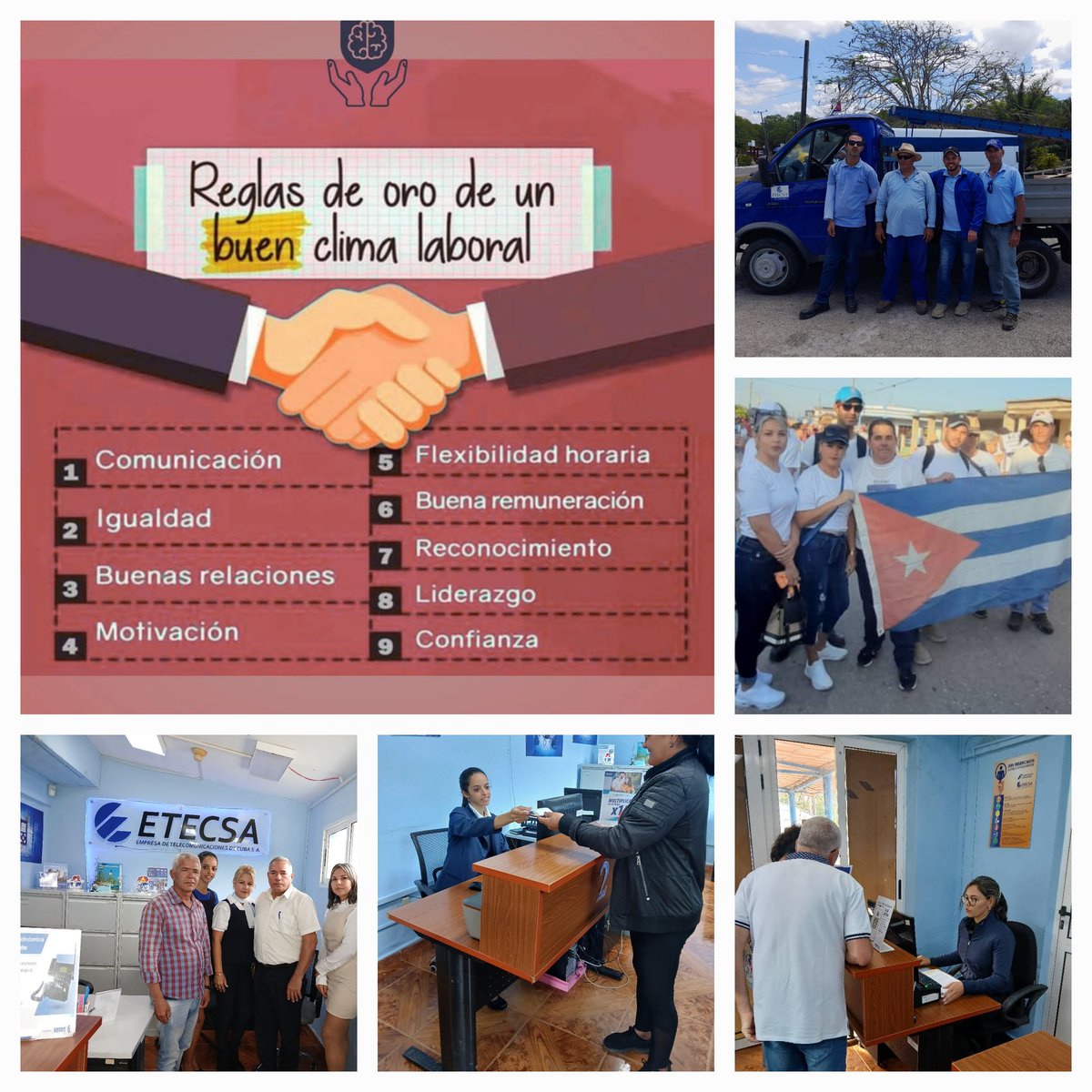 LuzbetCruz's tweet photo. #ETECSA_Cuba y 
#EtecsaCZapata  se distingue en aprendizaje constante.
Promover el crecimiento profesional y personal hace que sus empleados se sientan valorados y comprometidos con la empresa.
#ETECSAesdelPueblo https://t.co/JfN09mhrnn