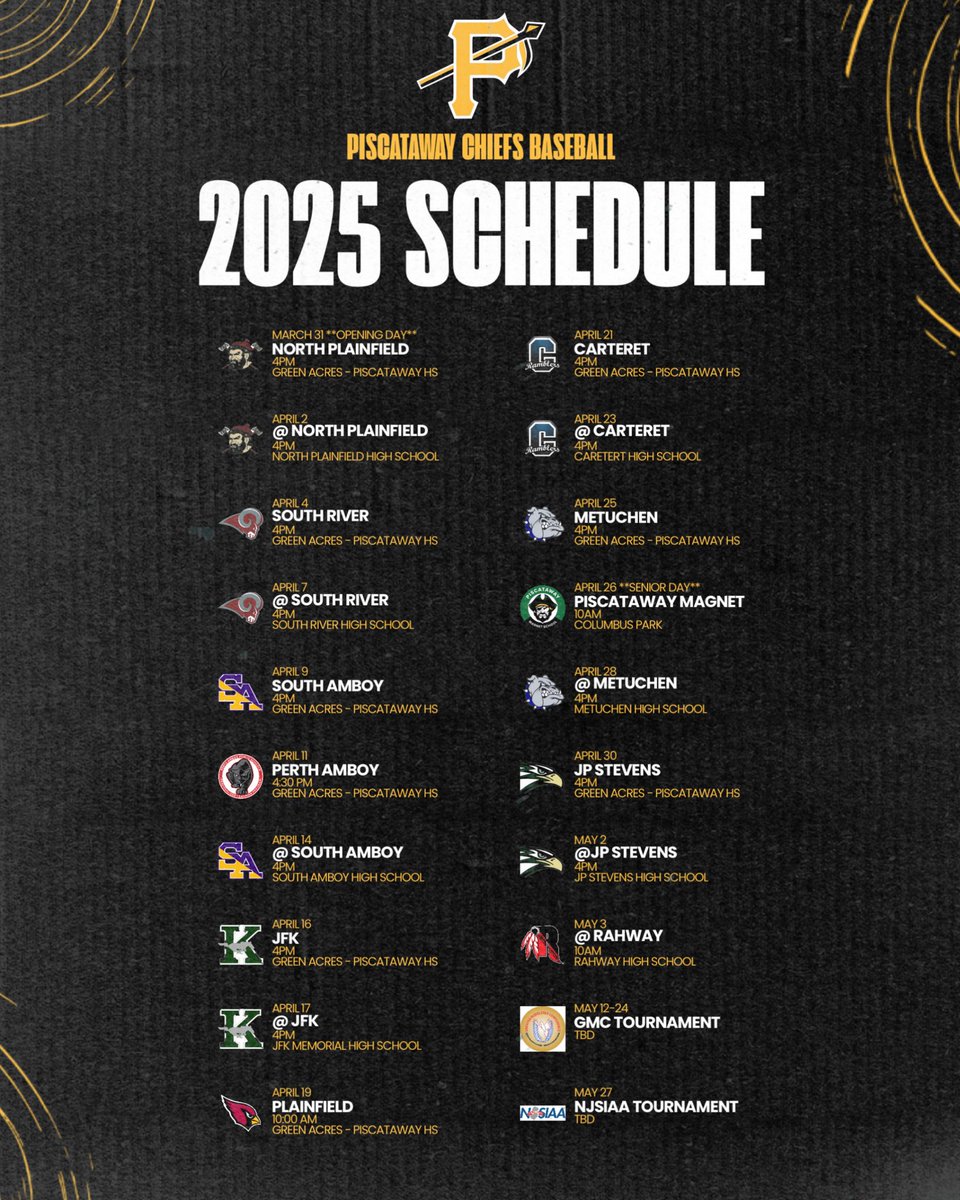 Piscataway Chiefs Baseball tweet media