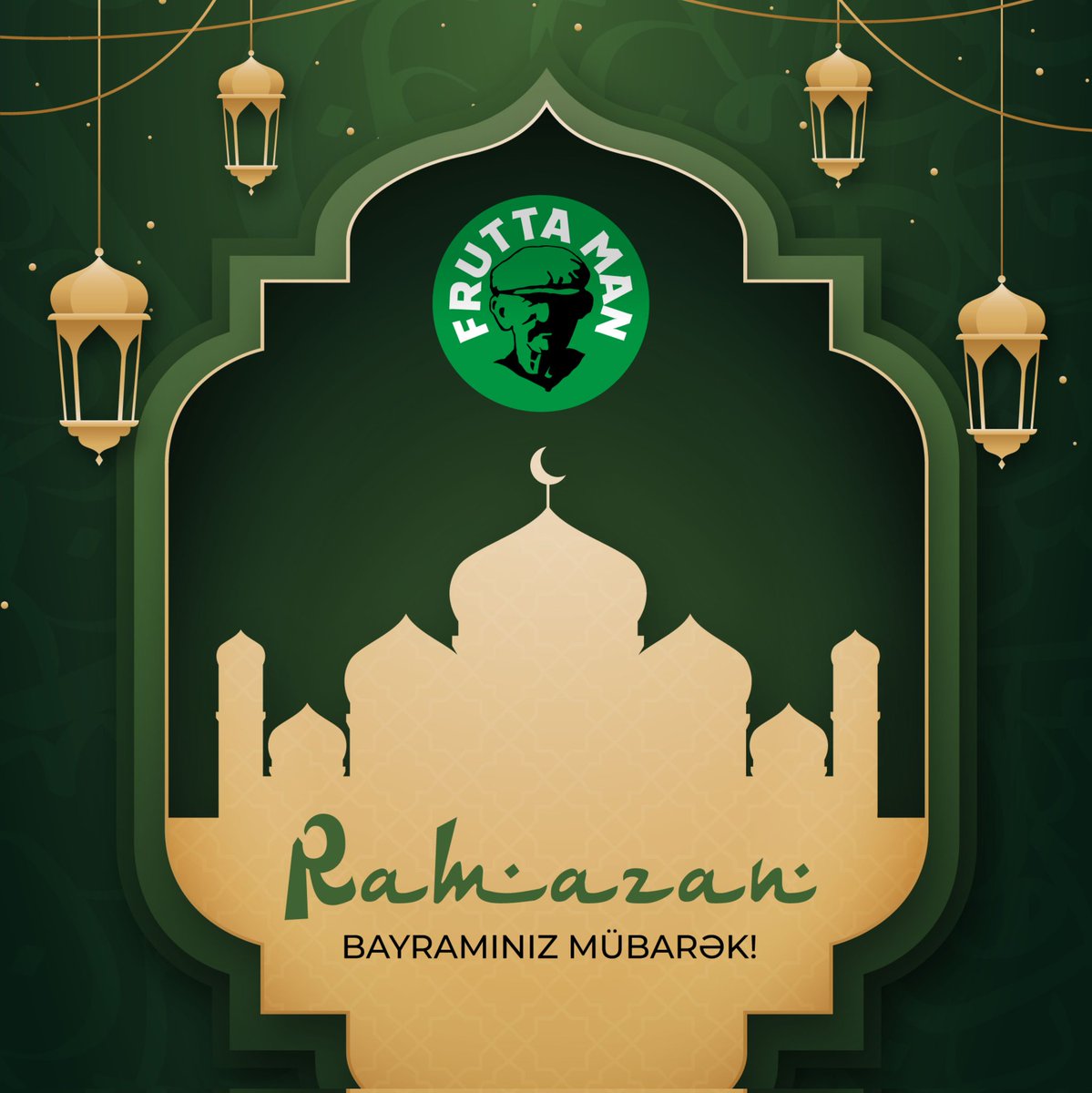 Fruttamann's tweet photo. FRUTTAMAN MMC adından Mübarək Ramazan bayramı münasibətilə hər birinizi təbrik edir, mərhəmət və şəfqət rəmzi olan bu bayramda tutulan orucların, edilən dua və niyyətlərin qəbul olunmasını diləyirik.
Bayramınız mübarək! #ramazan 
#ramadan #ramadanmubarak  #EidMubarak #fruttaman https://t.co/OCqQCnST89