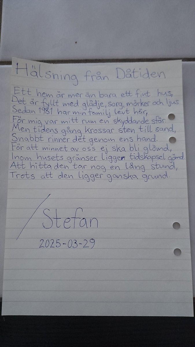 SwedishGamester's tweet photo. I borrowed mom's #car today and drove to my old #HomeTown to clear out the very last things from my #childhoodhome. I walked around and truly #embraced my very #LastMoments there. And I also hid a #CrypticNote about my #TimeCapsule, because I hope it will be found some day. 🥲 https://t.co/GFon6qJWDP