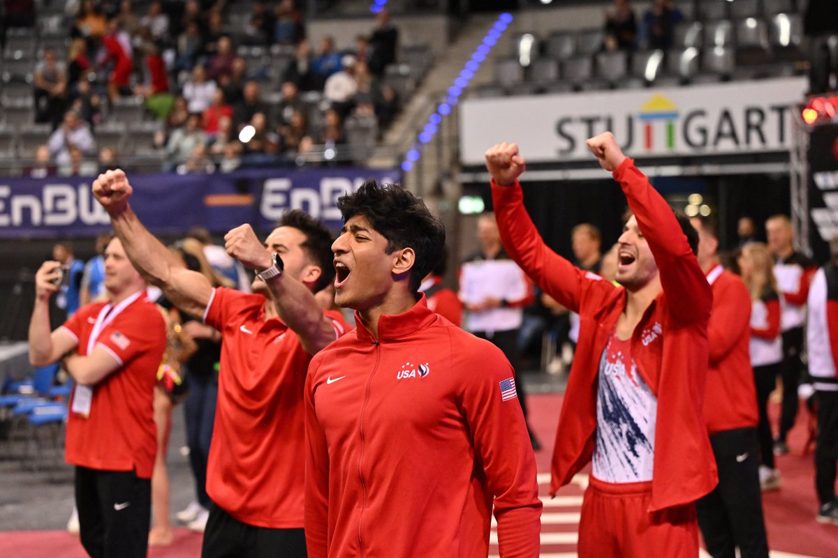 USAGym's tweet photo. TEAM USA TAKES GOLD AT THE DTB MIXED CUP! 🥇

Congratulations to Nola Matthews, Simone Rose, Ashlee Sullivan, Riley Loos, Kiran Mandava &amp; Alex Nitache! https://t.co/OZEMi6kyIr